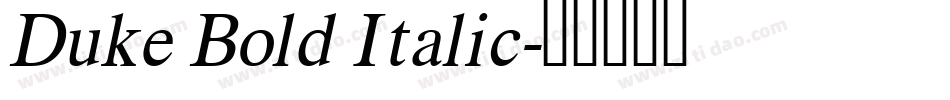Duke Bold Italic字体转换